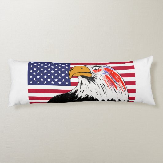 Amerikaanse tekening van een adelaar lichaamskussen (Achterkant)