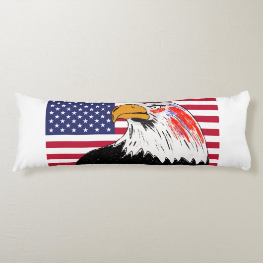 Amerikaanse tekening van een adelaar lichaamskussen (Voorkant)