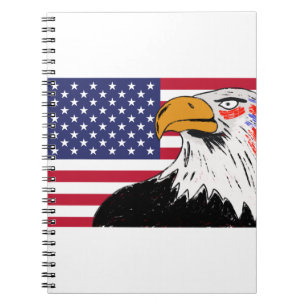 Amerikaanse tekening van een adelaar notitieboek