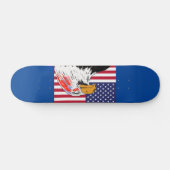 Amerikaanse tekening van een adelaar persoonlijk skateboard (Horizontaal)