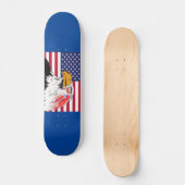 Amerikaanse tekening van een adelaar persoonlijk skateboard (Voorkant)