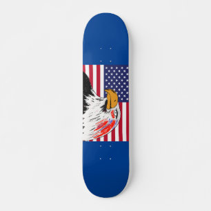 Amerikaanse tekening van een adelaar persoonlijk skateboard