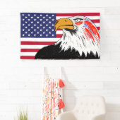 Amerikaanse tekening van een adelaar spandoek (Insitu)