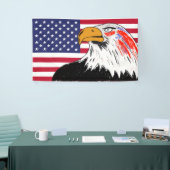 Amerikaanse tekening van een adelaar spandoek (Beurs)