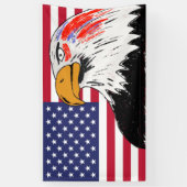 Amerikaanse tekening van een adelaar spandoek (Verticaal)