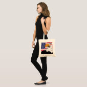 Amerikaanse tekening van een adelaar tote bag (Voorkant (model))