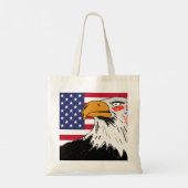 Amerikaanse tekening van een adelaar tote bag (Achterkant)