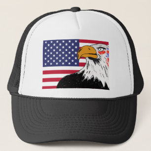 Amerikaanse tekening van een adelaar trucker pet