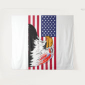 Amerikaanse tekening van een adelaar wandkleed (Voorkant (horizontaal))