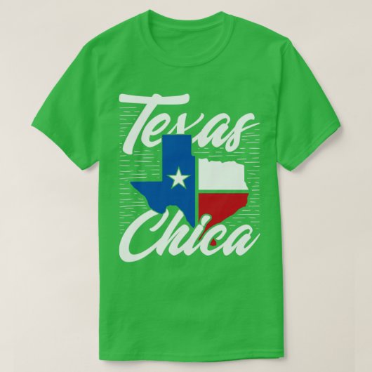 Amerikaanse Texas Chica Flag Texan T-shirt (Design voorkant)
