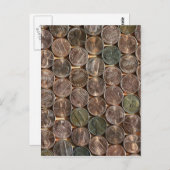 Amerikaanse textiel van Lincoln Pennies Briefkaart (Voorkant / Achterkant)