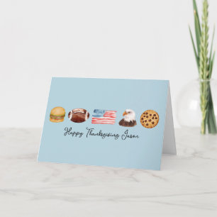 Amerikaanse Thanksgiving, gepersonaliseerde Amerik Kaart