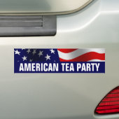 Amerikaanse theepartij bumpersticker (Op auto)