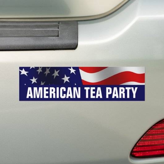 Amerikaanse theepartij bumpersticker (Op auto)
