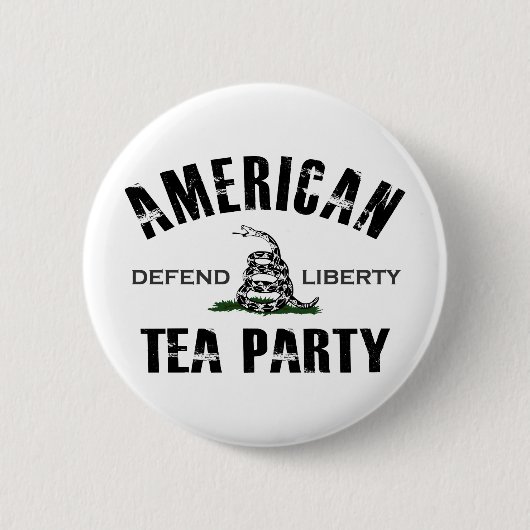 Amerikaanse theepartij ronde button 5,7 cm (Voorkant)
