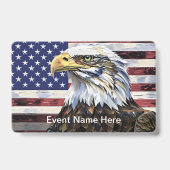 Amerikaanse Thema Budget Event Badges (Achterkant)