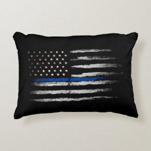Amerikaanse Thin Blue Line vlag Accent Kussen