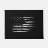 Amerikaanse Thin Blue Line vlag Deurmat (Voorkant)