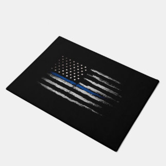 Amerikaanse Thin Blue Line vlag Deurmat