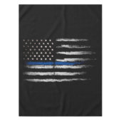 Amerikaanse Thin Blue Line vlag Tafelkleed (Voorkant)