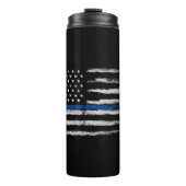 Amerikaanse Thin Blue Line vlag Thermosbeker (Voorkant)