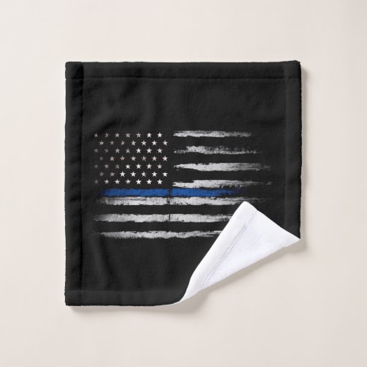 Amerikaanse Thin Blue Line vlag Washandje (Wasdoekje)