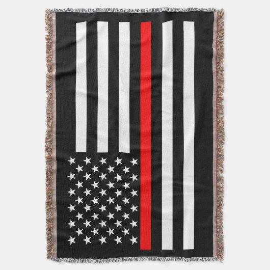 Amerikaanse Thin Red Line Grafisch Deken (Voorkant Verticaal)