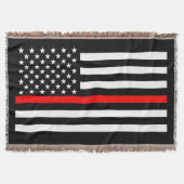 Amerikaanse Thin Red Line Grafisch Deken (Voorkant)