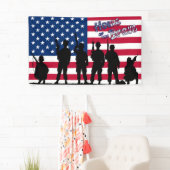 Amerikaanse thuisbasis van de Brave Soldier Spandoek (Insitu)