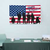 Amerikaanse thuisbasis van de Brave Soldier Spandoek (Beurs)