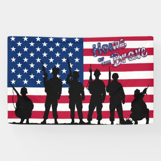 Amerikaanse thuisbasis van de Brave Soldier Spandoek (Horizontaal)
