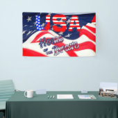 Amerikaanse thuisbasis van de Brave Spandoek (Beurs)