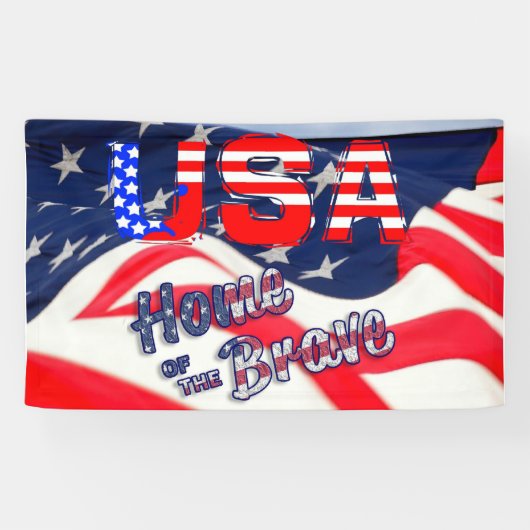 Amerikaanse thuisbasis van de Brave Spandoek (Horizontaal)