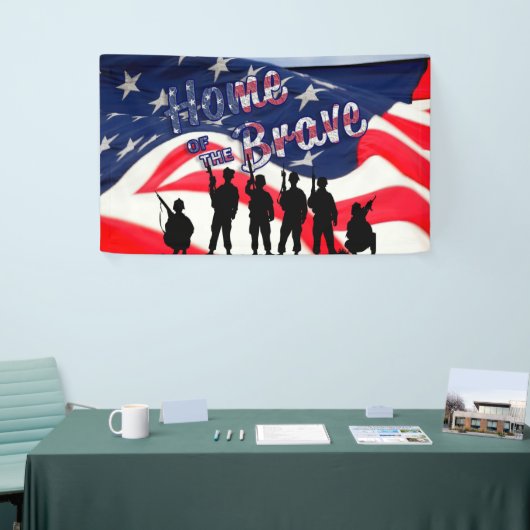 Amerikaanse thuisbasis van de Brave Spandoek (Beurs)