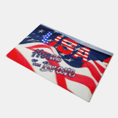 Amerikaanse thuisbasis van de vlag van de Brave Deurmat (Schuin)