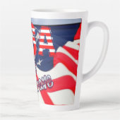 Amerikaanse thuisbasis van de vlag van de Brave Latte Mok (Rechts)