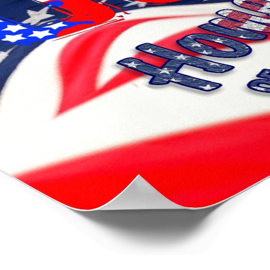 Amerikaanse thuisbasis van de vlag van de Brave Poster (Hoek)