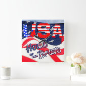 Amerikaanse thuisbasis van de vlag van de Brave Vierkante Klok (Huis)