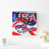 Amerikaanse thuisbasis van de vlag van de Brave Vierkante Klok (Huis)