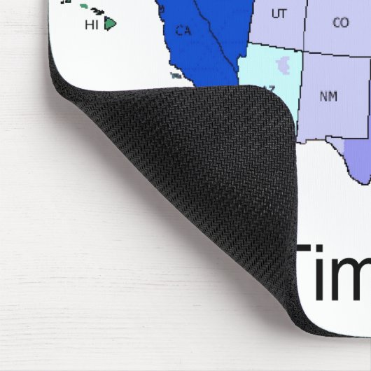 Amerikaanse tijdzones muismat (Hoek)