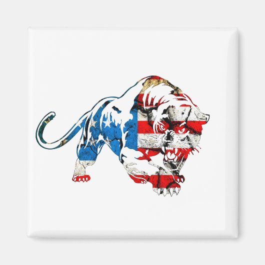 Amerikaanse tijger magneet (Voorkant)