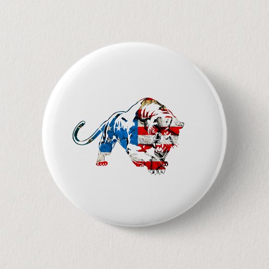 Amerikaanse tijger ronde button 5,7 cm (Voorkant)