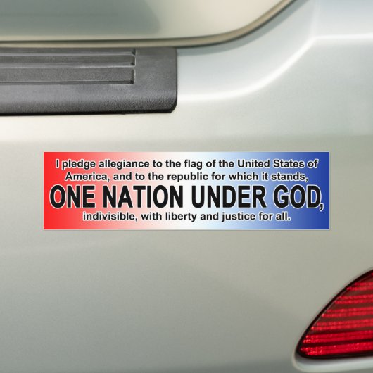 Amerikaanse toewijding van Allegiance Een natie on Bumpersticker (Op auto)