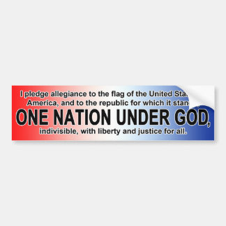 Amerikaanse toewijding van Allegiance Een natie on Bumpersticker