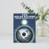 Amerikaanse toneelposter Solar Eclipse 2017 Briefkaart (Staand voorkant)
