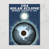 Amerikaanse toneelposter Solar Eclipse 2017 Briefkaart (Voorkant)