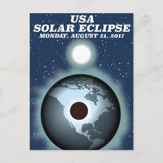 Amerikaanse toneelposter Solar Eclipse 2017 Briefkaart (Voorkant)