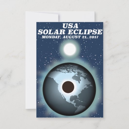Amerikaanse toneelposter Solar Eclipse 2017 Kaart (Achterkant)