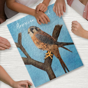 Amerikaanse Torenvalk Aquarel Vogel Kunst Legpuzzel
