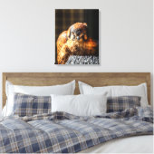 Amerikaanse Torenvalk Canvas Kunst | Valkenportret (Insitu (Slaapkamer))